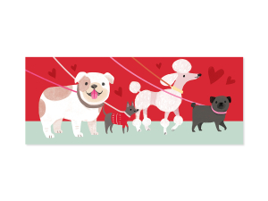 Valentine Dog Walk With Light|Up With Paper