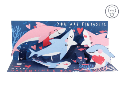 Fintastic Valentine W/ Light|Up With Paper
