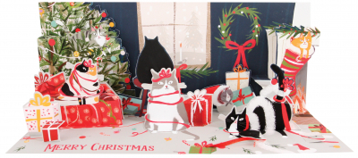 Playful Cats With Light|Up With Paper