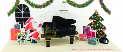 Piano Santa With Sound|Up With Paper