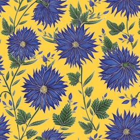 SHEET WRAP Blue Flowers