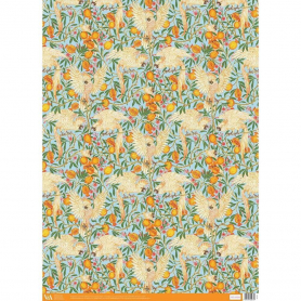 SHEET WRAP Cockatoo And Pomegranate