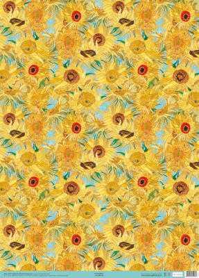 SHEET WRAP Vase With Twelve Sunflowers