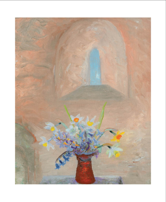 Daffodils And Hyacinths In A Norman Window