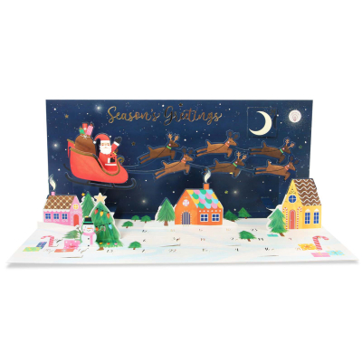 Santas Sleigh Advent Boxed Card|Up With Paper