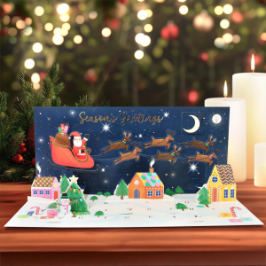 Santas Sleigh Advent Boxed Card|Up With Paper