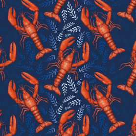 SHEET WRAP Lobster Pattern