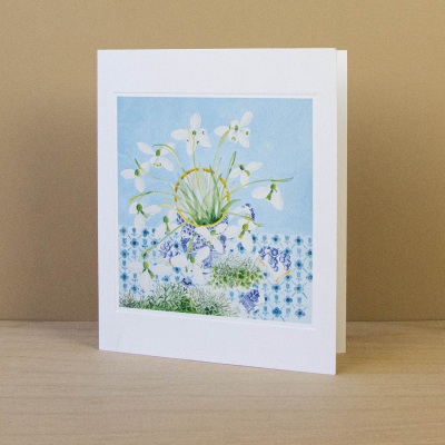 Snowdrops And Lichen Blue|Art Angels