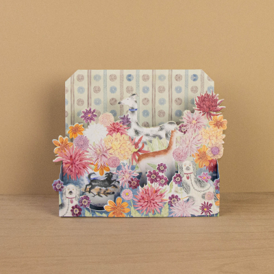 Dahlias And Dogs Die Cut|Art Angels