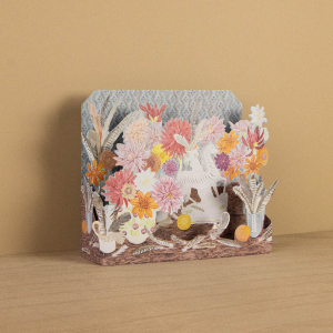 Zebra Dahlias And Feathers Die Cut|Art Angels