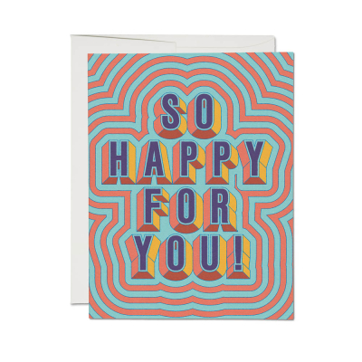 Happy for You Congrats card|Red Cap Cards