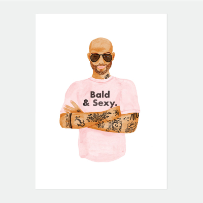 Bald And Sexy Print Med|All The Ways To Say