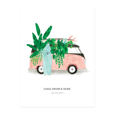 Surf And Plants Print Small|All The Ways To Say