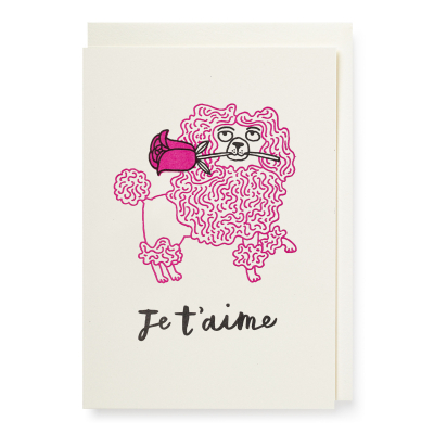 MINI CARD Poodle Je Taime