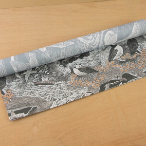 Fair Isle Puffins At Lighthouse Wrap|Art Angels