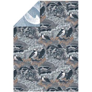 Fair Isle Puffins At Lighthouse Wrap|Art Angels