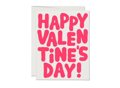 Valentine Bubble Letters card|Red Cap Cards