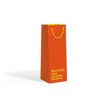 BAG BOTTLE Warning May Contain Alcohol