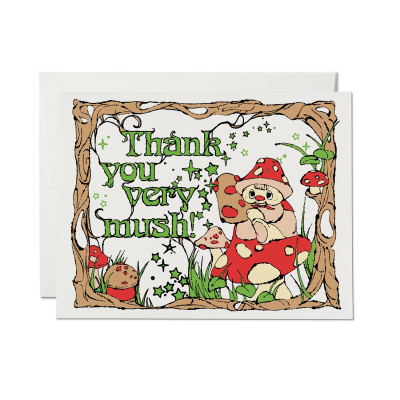 Thanks Mush Thank You card|Red Cap Cards