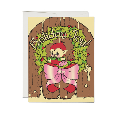 Holiday Elf Card|Red Cap Cards
