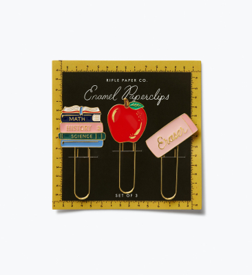 Schoolhouse Enamel Paper Clip Set|Rifle Paper