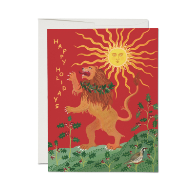 Roaring Holiday FOIL Card|Red Cap Cards
