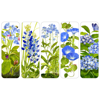 Blossoms in Blue Bookmarks|Felix Doolittle