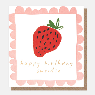Happy Birthday Strawberry Scallop Border|Caroline Gardner