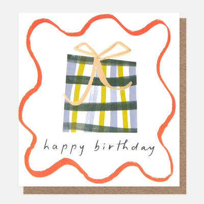Happy Bday Checked Present In Wiggle Border|Caroline Gardner