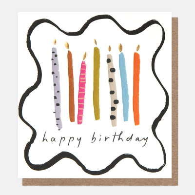 Happy Bday Patterned Candles Wiggle Border|Caroline Gardner