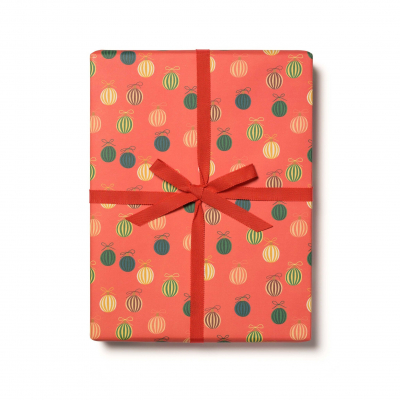 Merry Ornaments Holiday Wrap|Red Cap Cards
