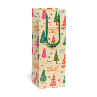 Holly Jolly Trees Holiday Booze Bag|Red Cap Cards