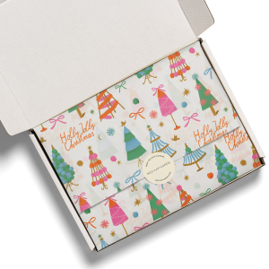 Holly Jolly Trees Holiday Tissue Paper|Red Cap Cards