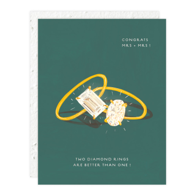 Wedding Rings Wedding + Engagement Card|Seedlings