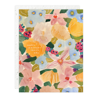 Floral Abundance Birthday Card|Seedlings