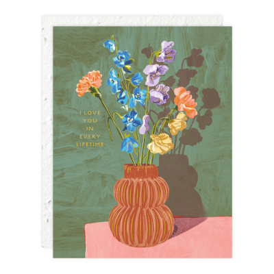 Sweet Days Vase Love + Friendship Card|Seedlings