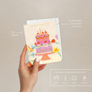 Cherry Cake Birthday Card|Seedlings