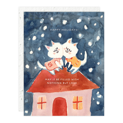 Snow Cats Holiday Card|Seedlings