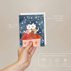 Snow Cats Holiday Card|Seedlings