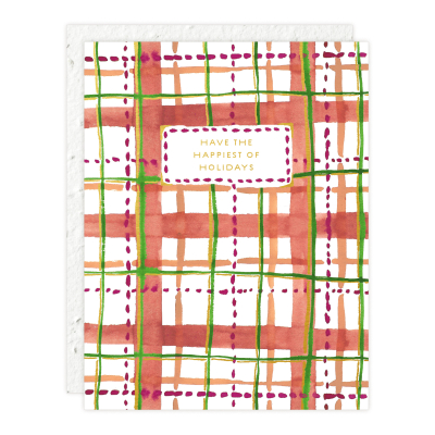 Holiday Plaid Holiday Card|Seedlings