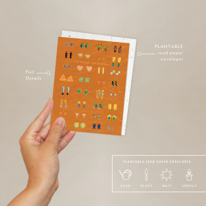 Earrings Love + Friendship Card|Seedlings