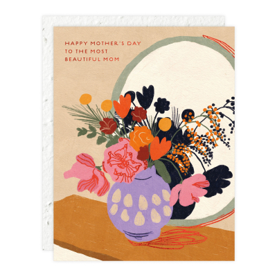 Most Beautiful Mom Mothers Day Card|Seedlings