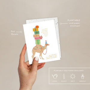 Confetti Camel Birthday Card|Seedlings