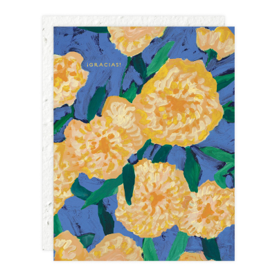Bursts Of Marigolds Thank You Card|Seedlings