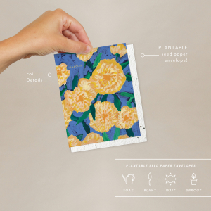 Bursts Of Marigolds Thank You Card|Seedlings