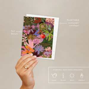 Midnight Blooms Birthday Card|Seedlings