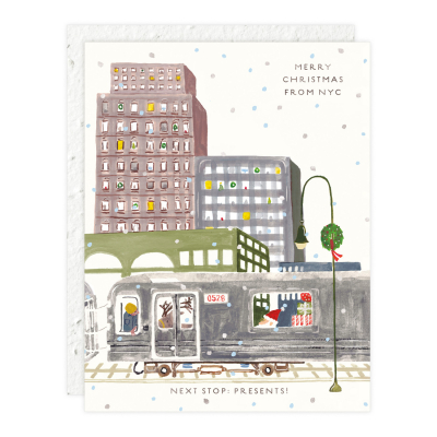 Subway Santa Holiday Card|Seedlings