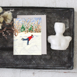 Skating On The Pond Holiday Card|Seedlings