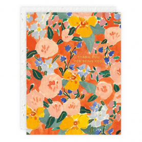 Red + Orange Floral Thanks |Seedlings