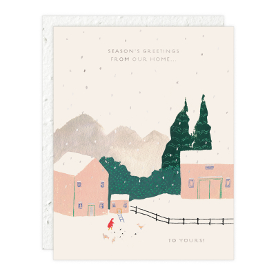 Snow Chickens Holiday Card|Seedlings
